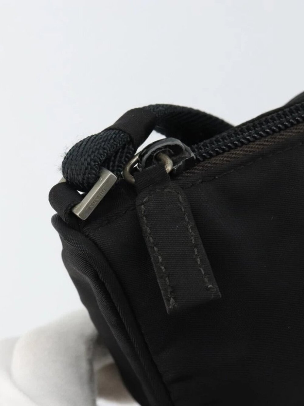 PRADA Accessory Pouch Nylon Black Silver Auth - Picture 9 of 15